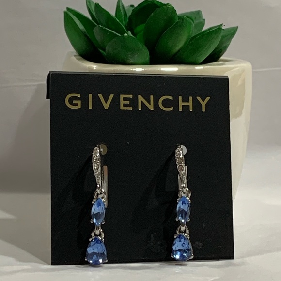 Givenchy Jewelry - GIVENCHY STUNNING!! Blue & Silver Earrings